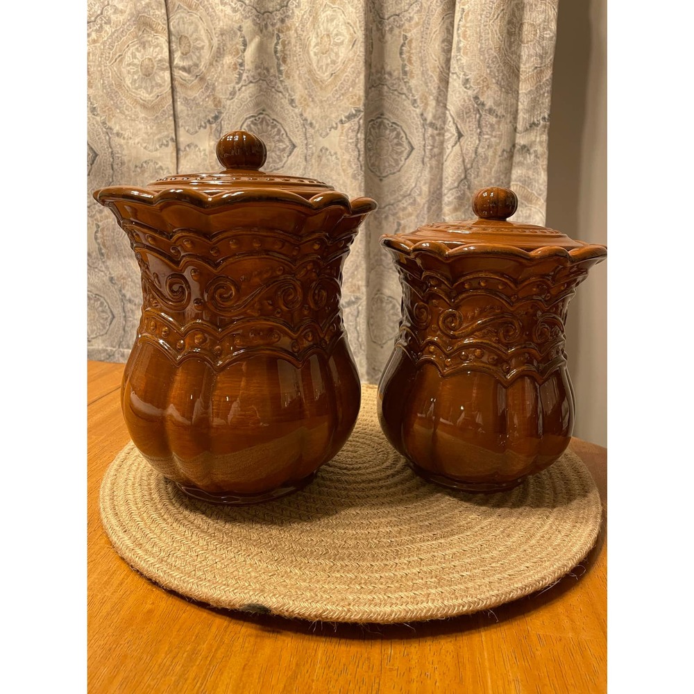 Set of 2 Celebrating Home Canisters